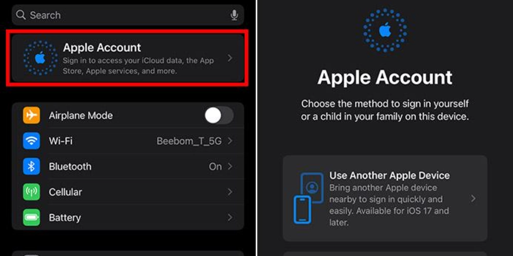 ورود به اپل آیدی جدید در آیفون برای همگام سازی اطلاعات iCloud
